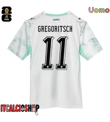 Austria Michael Gregoritsch #11 Seconda Maglia Mondiali 2026 Manica Corta